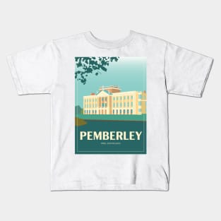 Art Deco Pemberley from Pride and Prejudice Kids T-Shirt